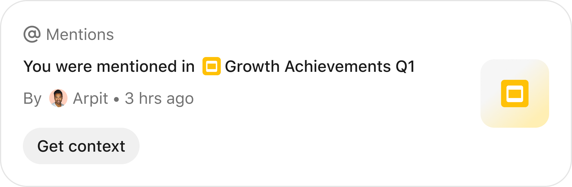 Mention in Growth Achievements Q1